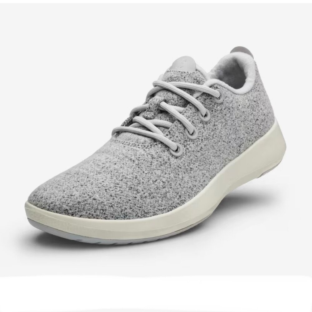 allbirds Men's Wool Runner Mizzles Dapple Grey and Cream Size 14